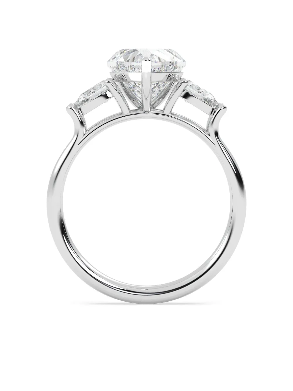 Tilla 14k White Gold Heart Diamond Ring In Silver