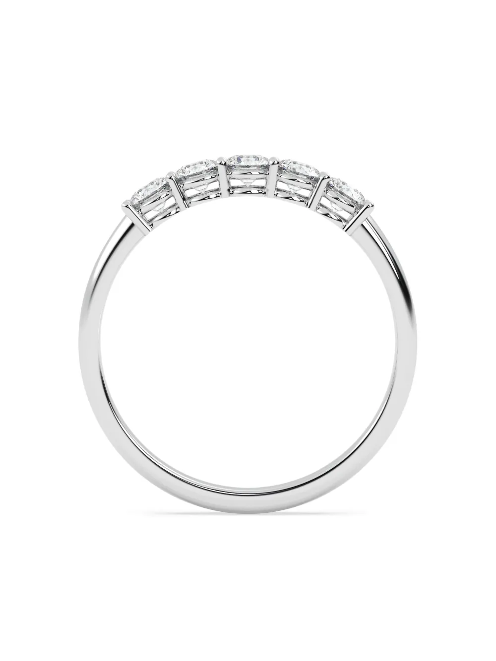 Tilla 14k White Gold Diamond Wedding Ring In Silver