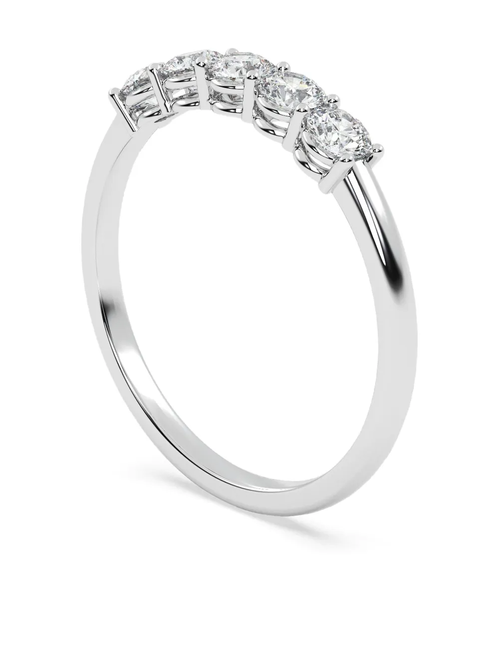 Tilla 14k White Gold Diamond Wedding Ring In Silver