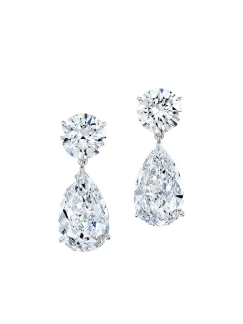 Tilla 14K white gold diamond drop earrings