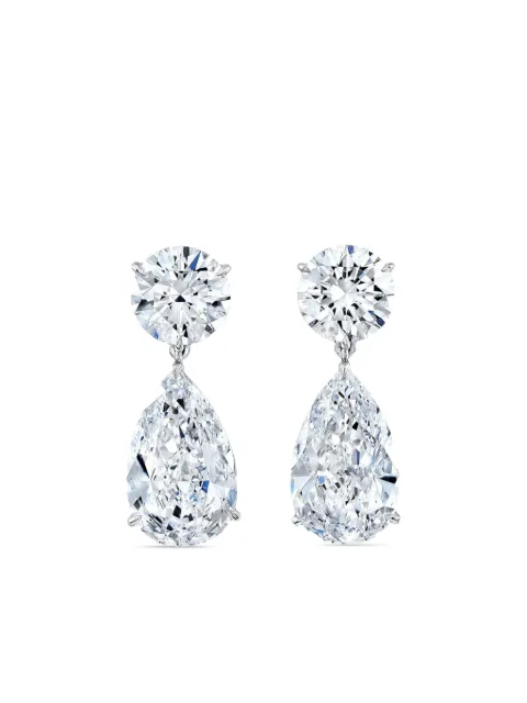 Tilla 14K white gold diamond drop earrings