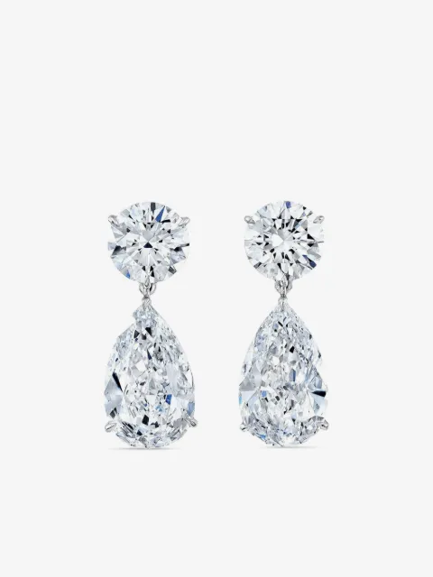 Tilla aretes en oro blanco de 14kt con diamante