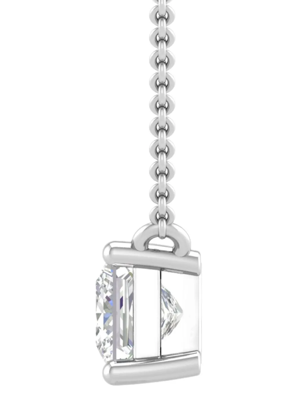 Tilla 14k White Gold Diamond Solitaire Necklace In Silver