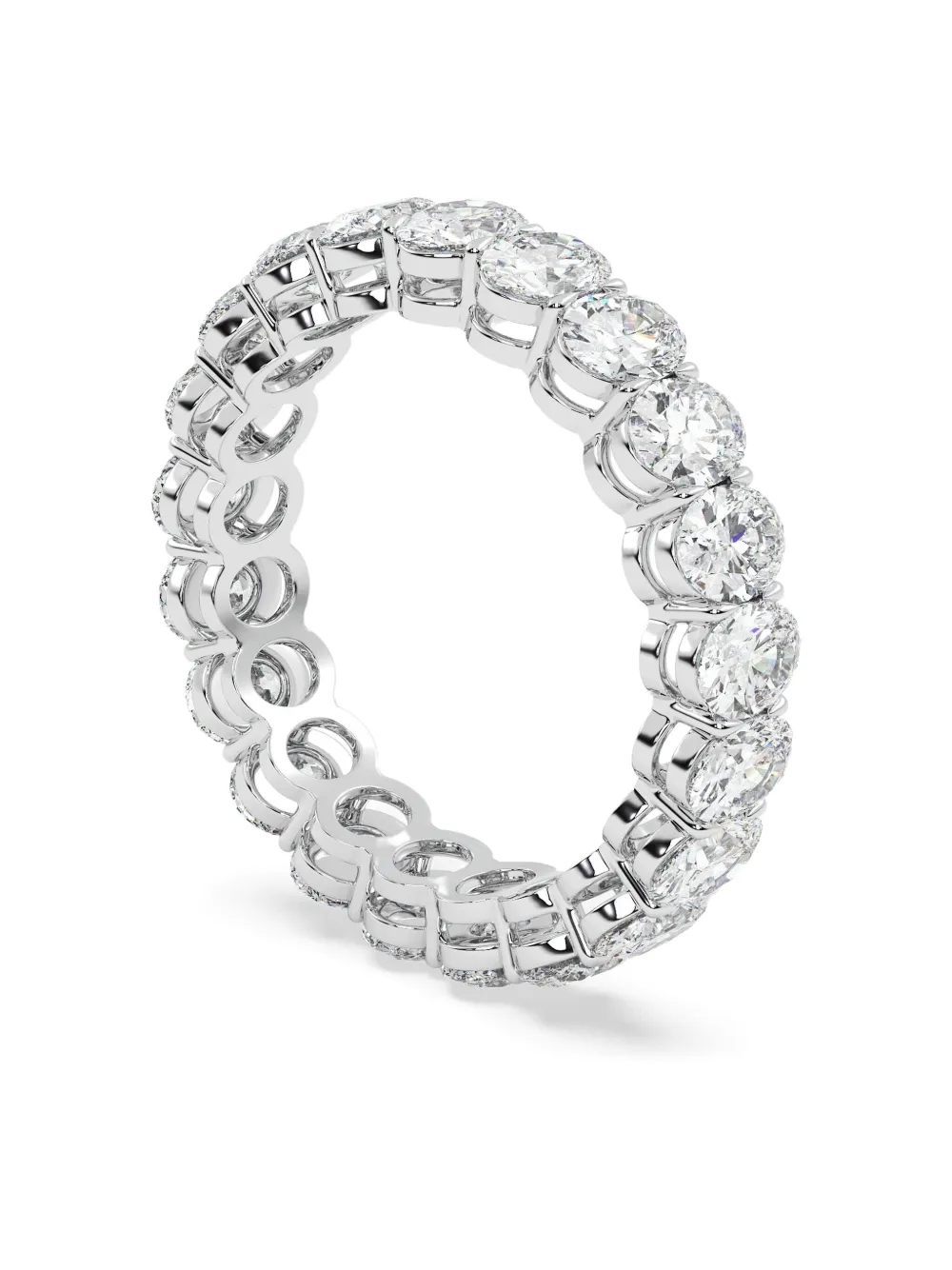 Tilla 14k White Gold Diamond Eternity Ring In Silver