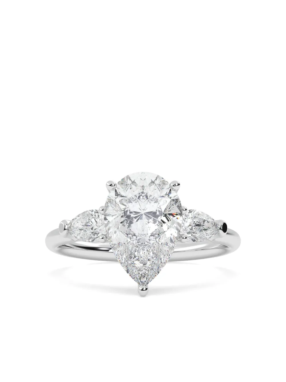 Tilla 14k White Gold Diamond Engagement Ring In Metallic