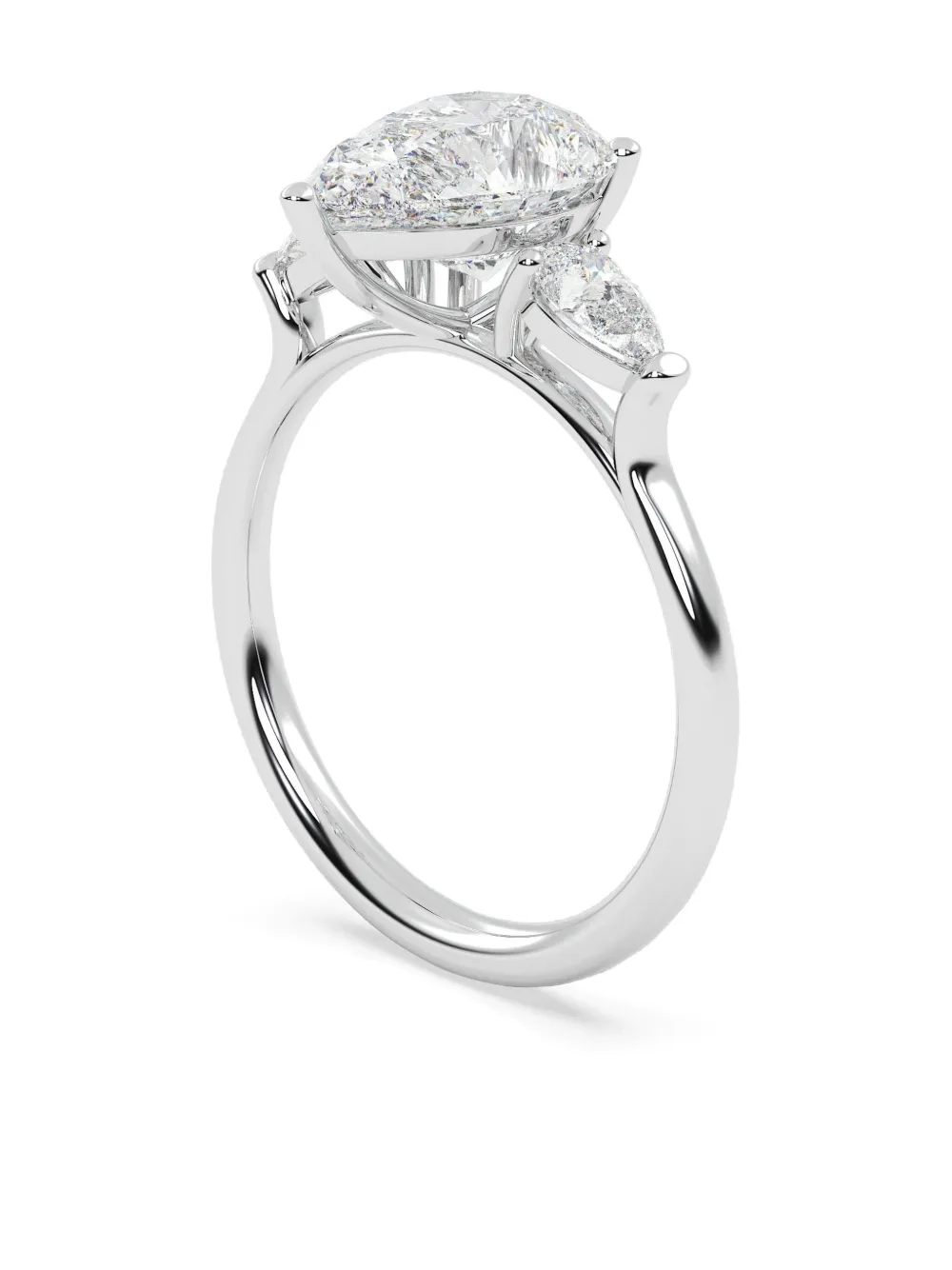 Tilla 14k White Gold Diamond Engagement Ring In Metallic