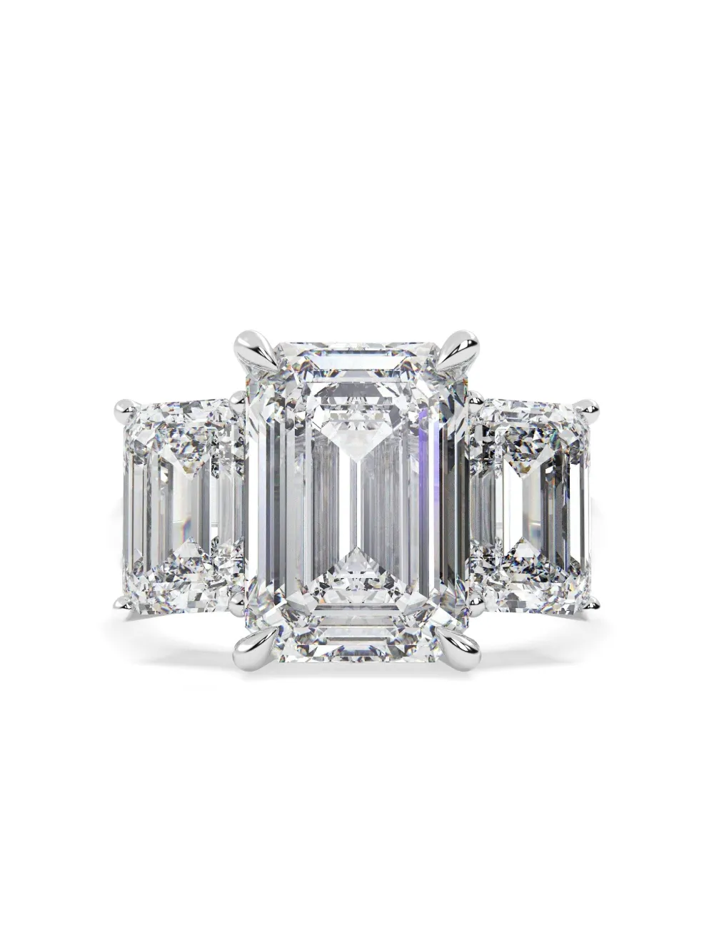 Tilla 14k White Gold Lab-grown Diamond Ring In Silver