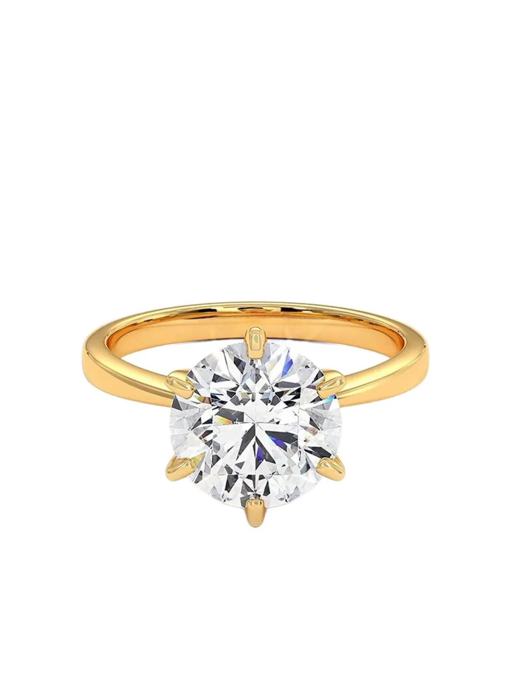 Tilla 14k Yellow Gold Lab-grown Diamond Ring In Gold