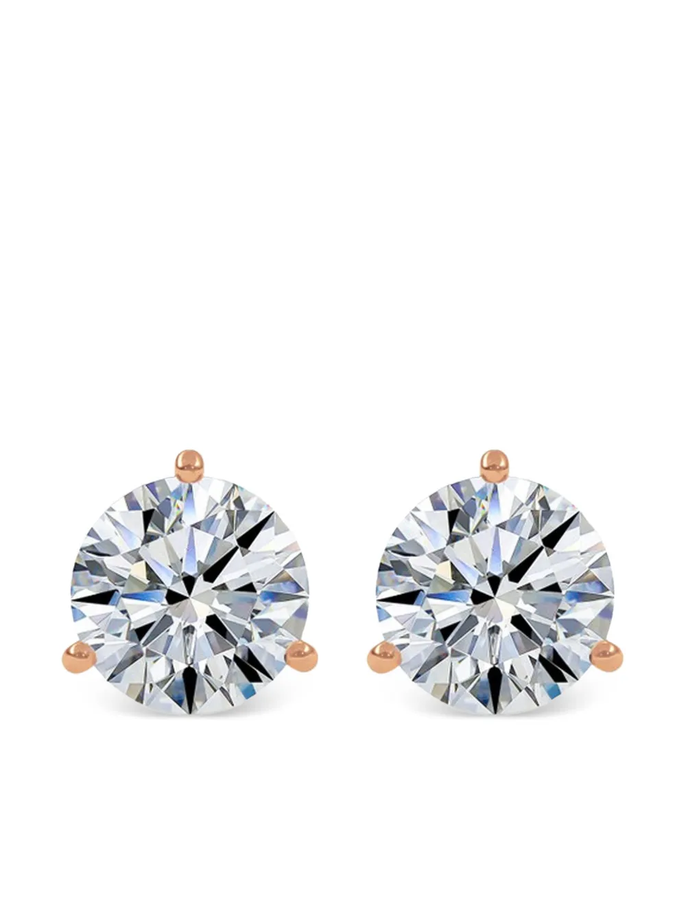 Tilla 14K rose gold diamond stud earrings - Rosa