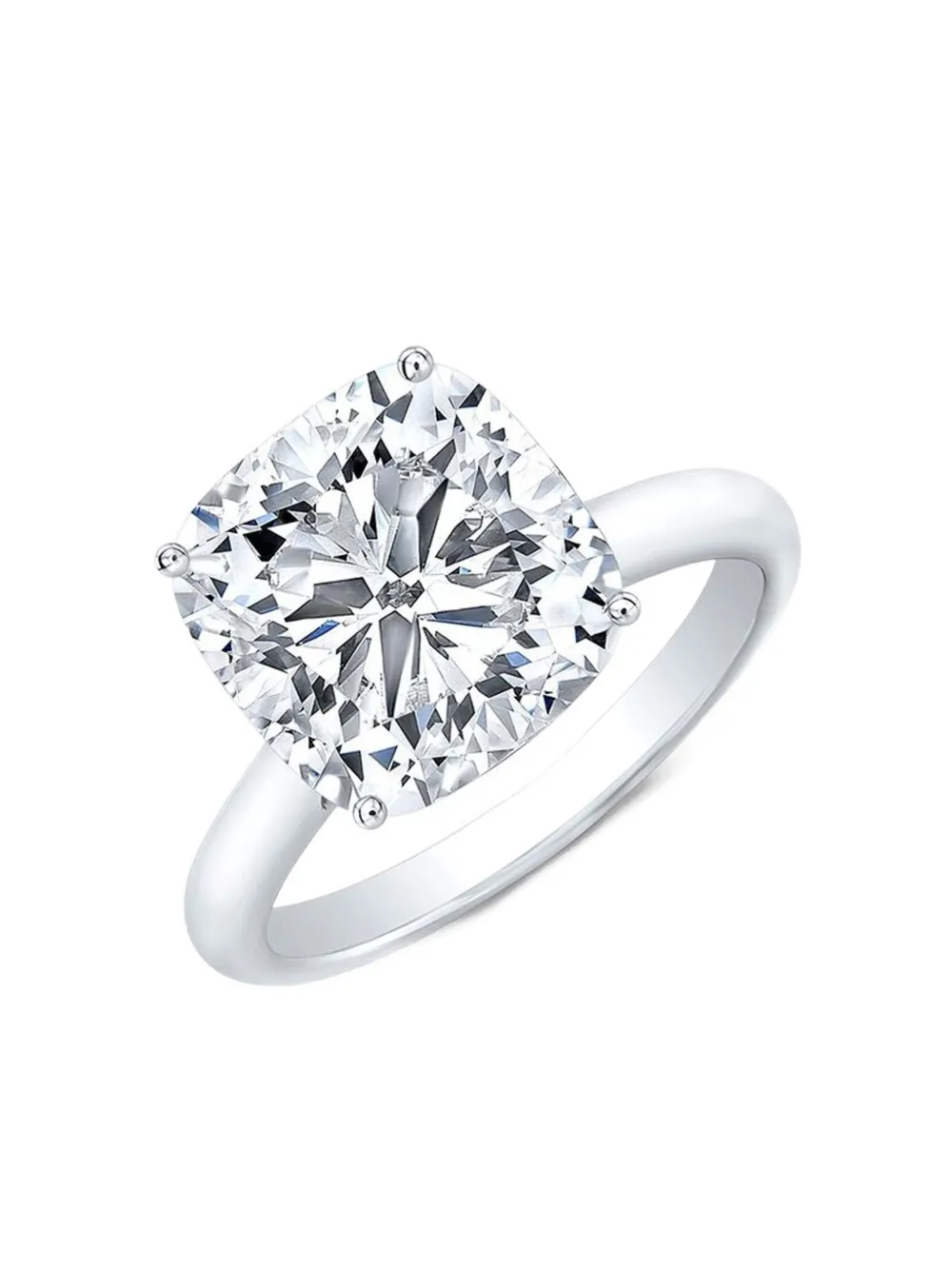 Tilla 14k White Gold Diamond Solitaire Ring In Silver