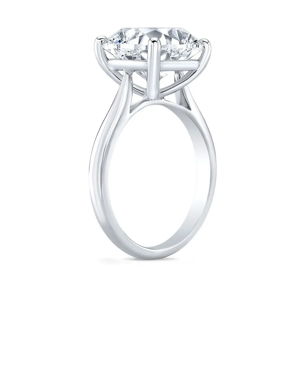 Tilla 14k White Gold Diamond Solitaire Ring In Silver