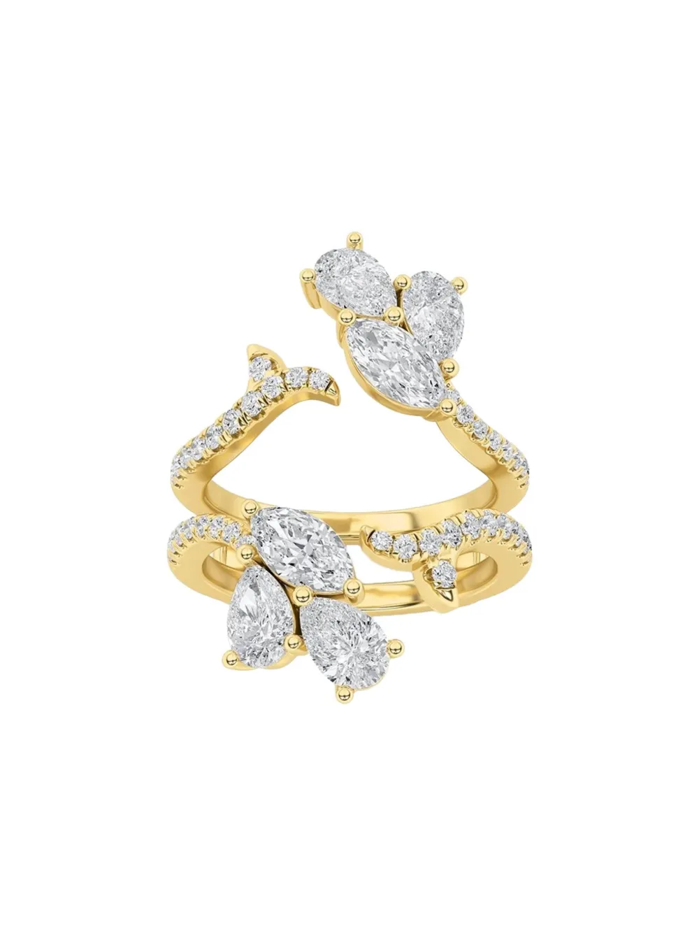 Tilla 14k Yellow Gold Lab Grown Diamond Fashion Ring In Gold