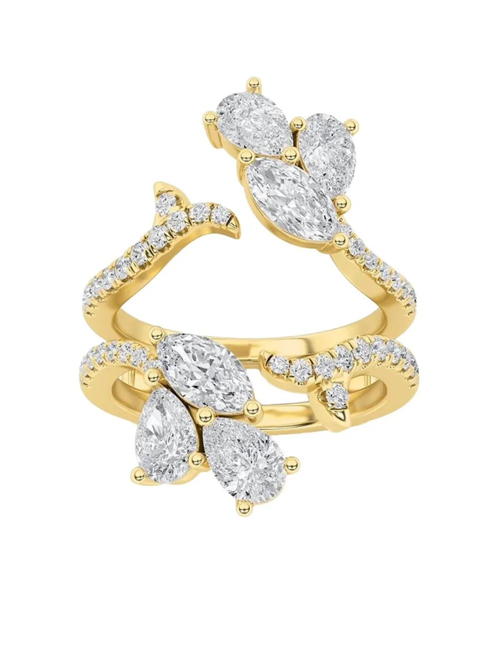 Tilla 14k Yellow Gold Lab Grown Diamond Fashion Ring In Gold