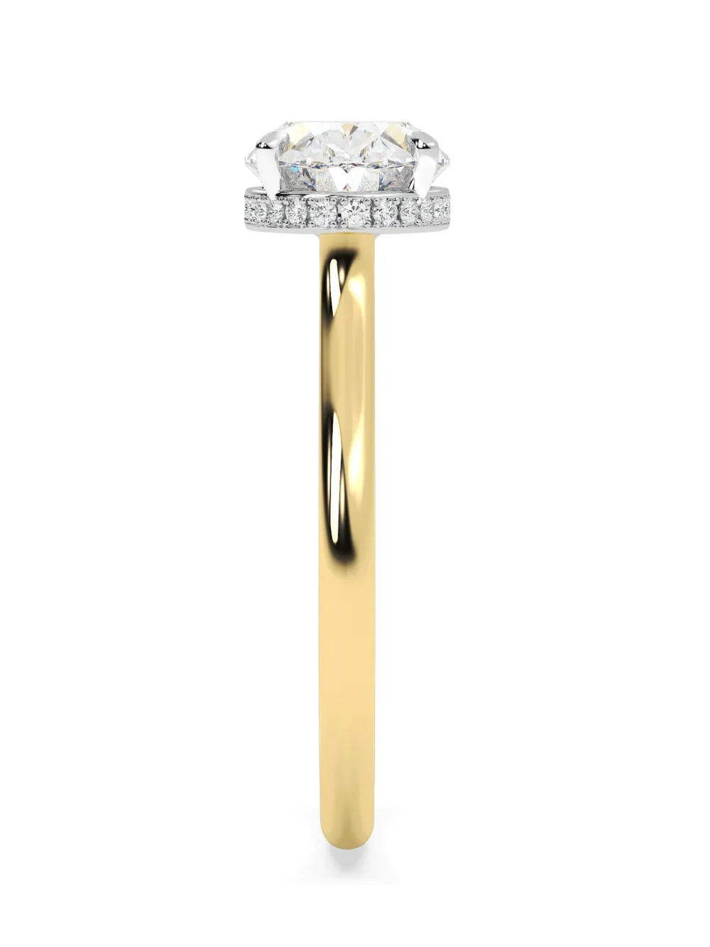 Tilla 14k Yellow Gold Lab-grown Diamond Solitaire Ring In Gold