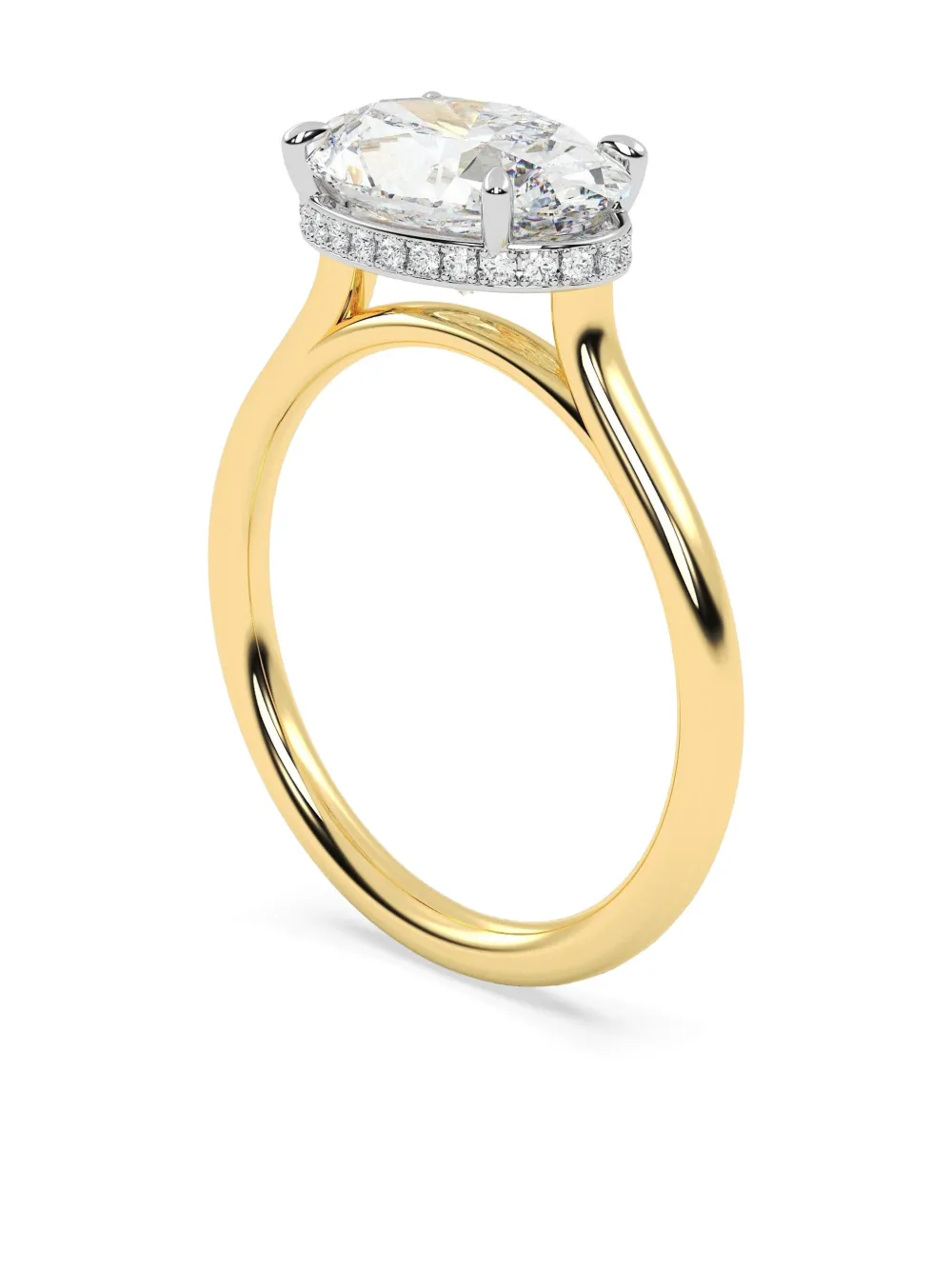 Tilla 14k Yellow Gold Lab-grown Diamond Solitaire Ring In Gold