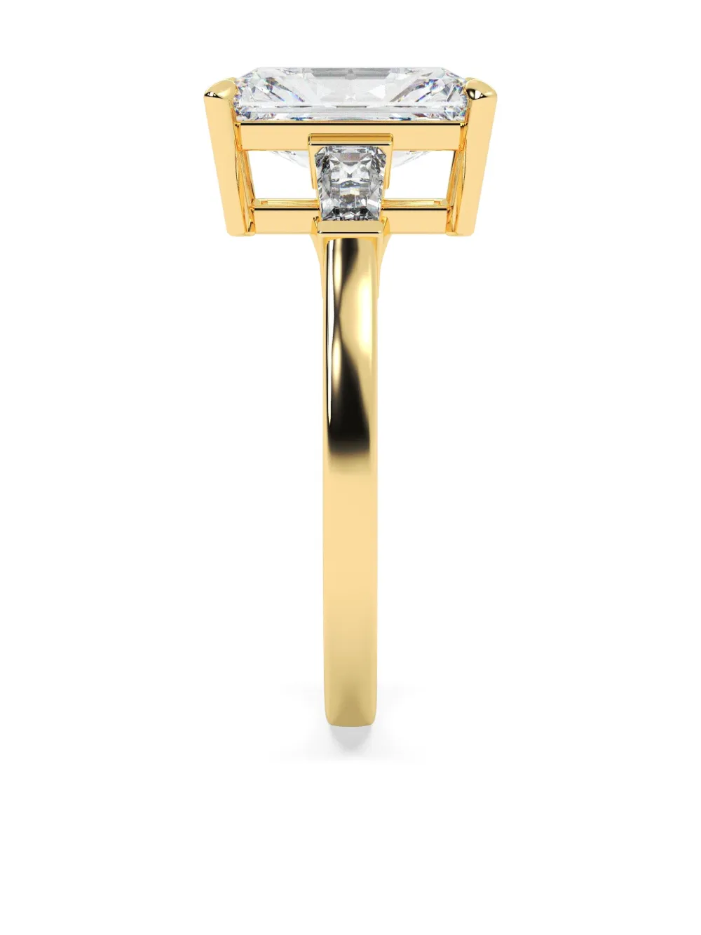 Tilla 14k Yellow Gold Radiant Diamond Ring In Gold
