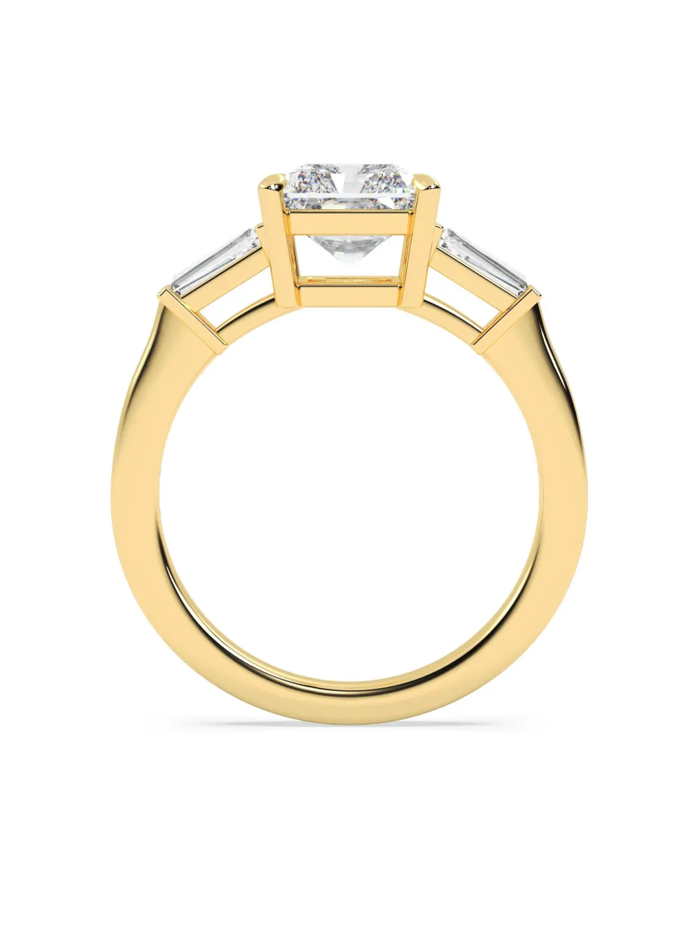 Tilla 14k Yellow Gold Radiant Diamond Ring In Gold
