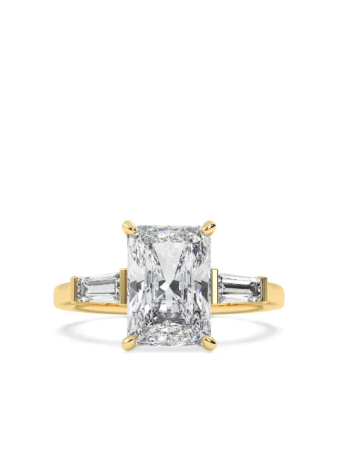Tilla 14K yellow gold radiant diamond ring