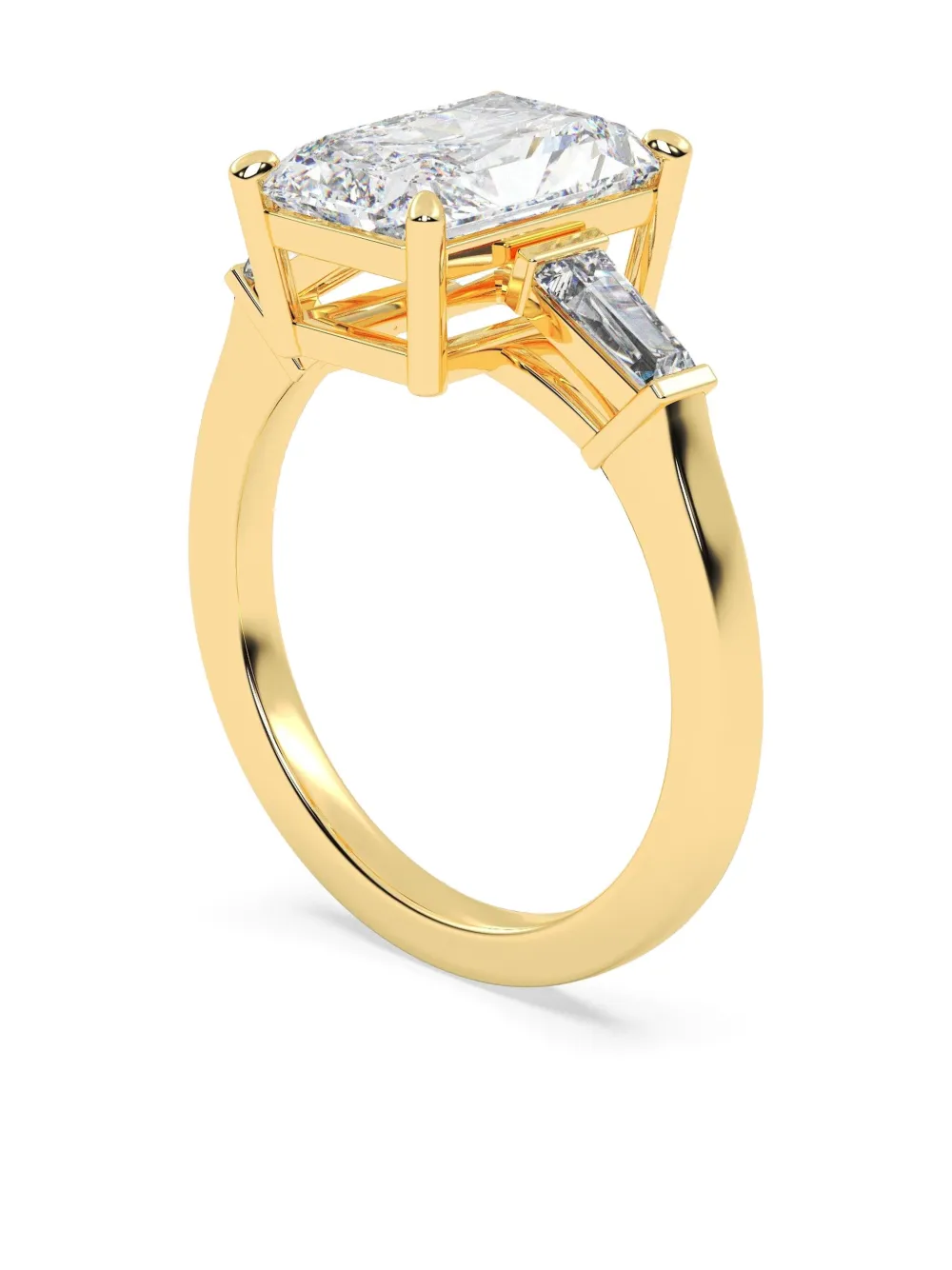 Tilla 14k Yellow Gold Radiant Diamond Ring In Gold