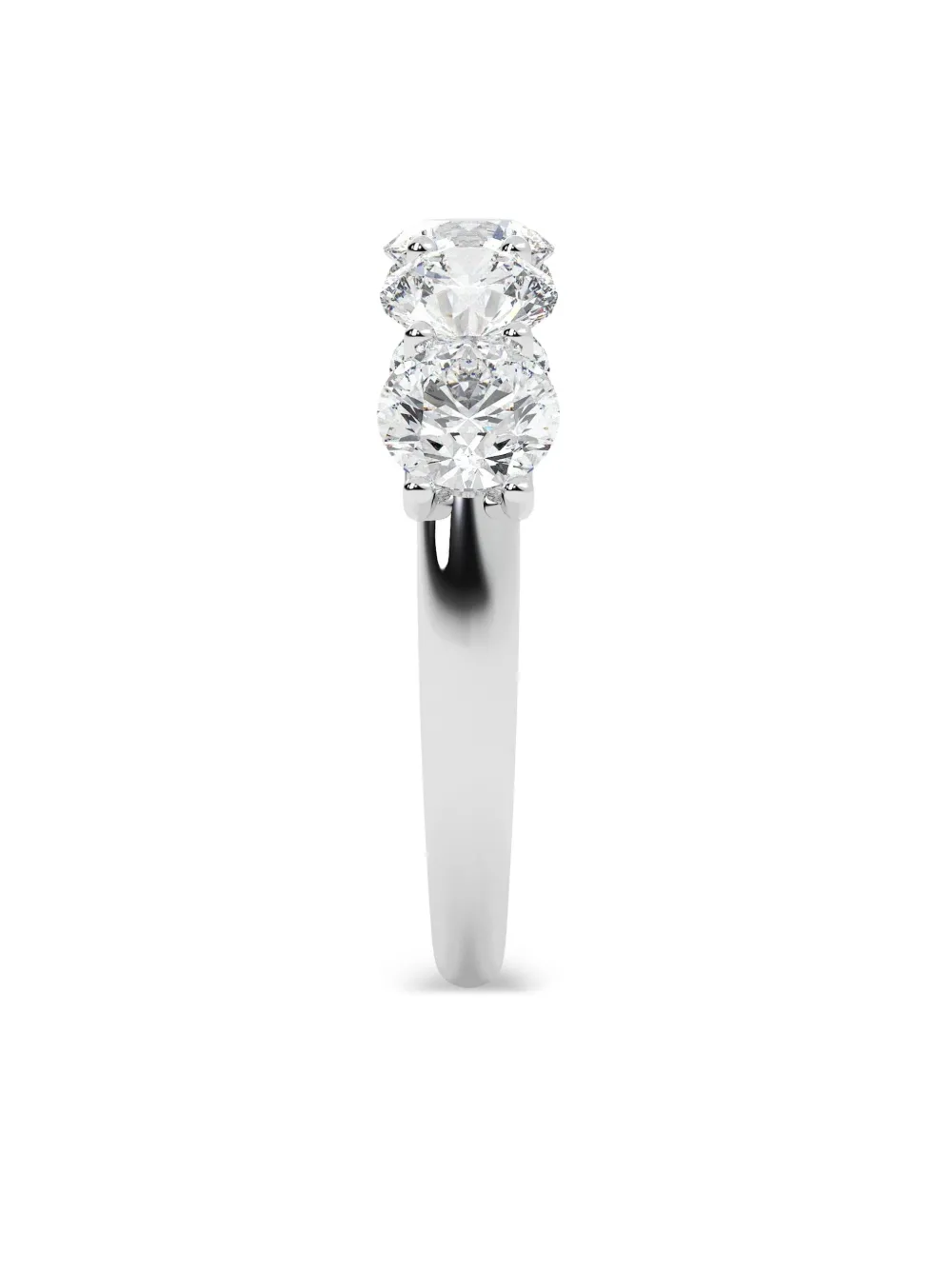 14k White Gold Diamond Wedding-Band Ring