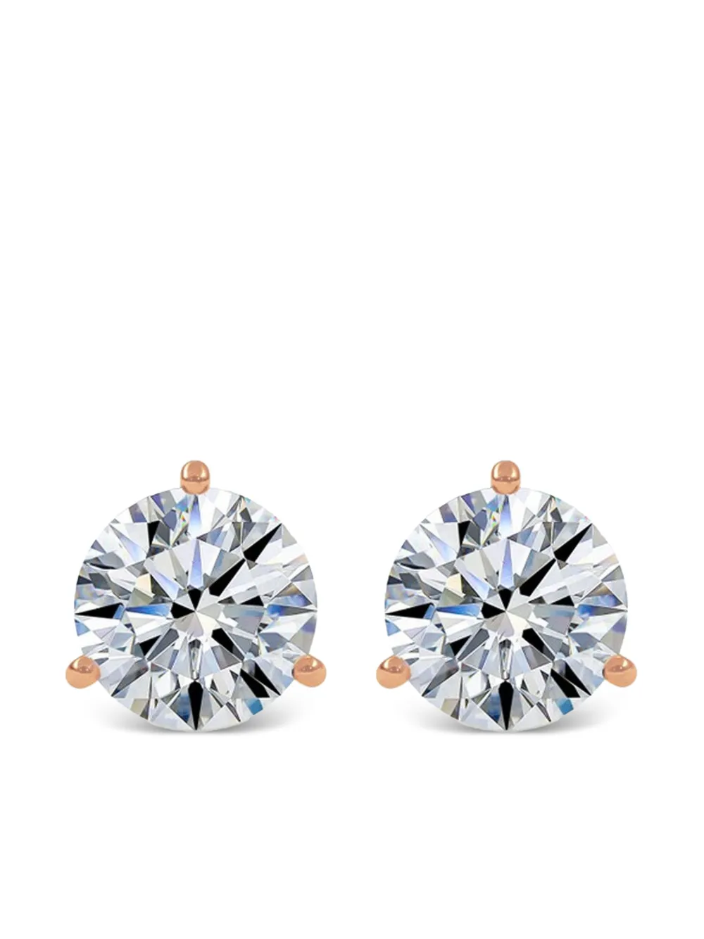Tilla 14K rose gold diamond stud earrings - Rosa