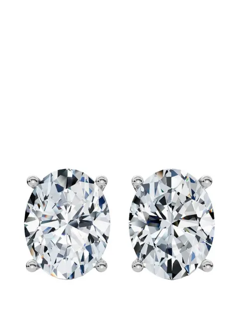 Tilla 14K white gold oval diamond stud earrings