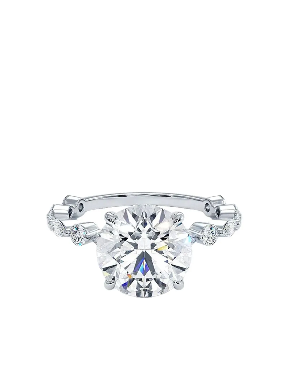 Tilla 14k White Gold Diamond Cocktail Ring In Metallic