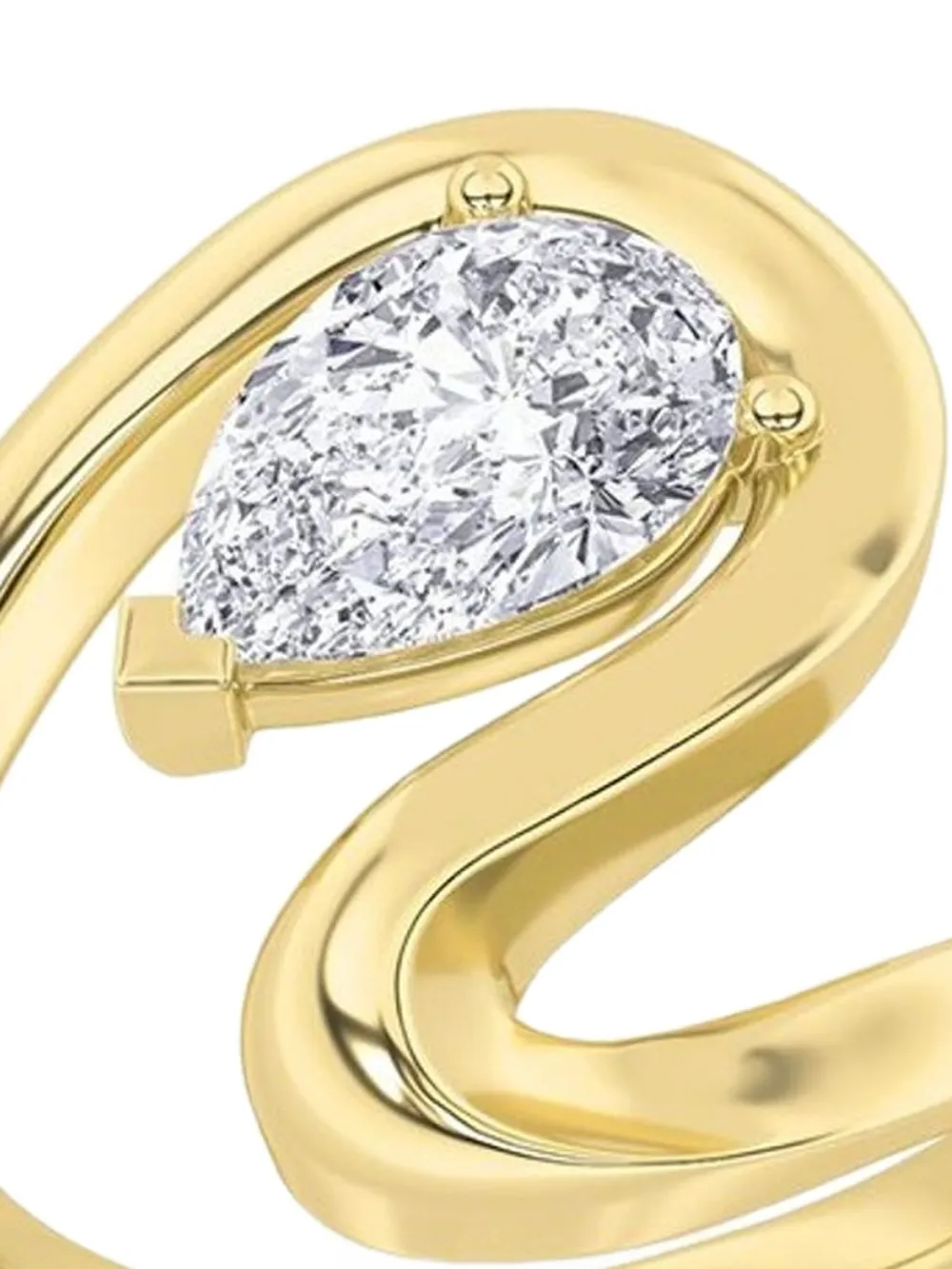 Tilla 14K yellow gold diamond twisted ring | Fine Jewelry | Image 2