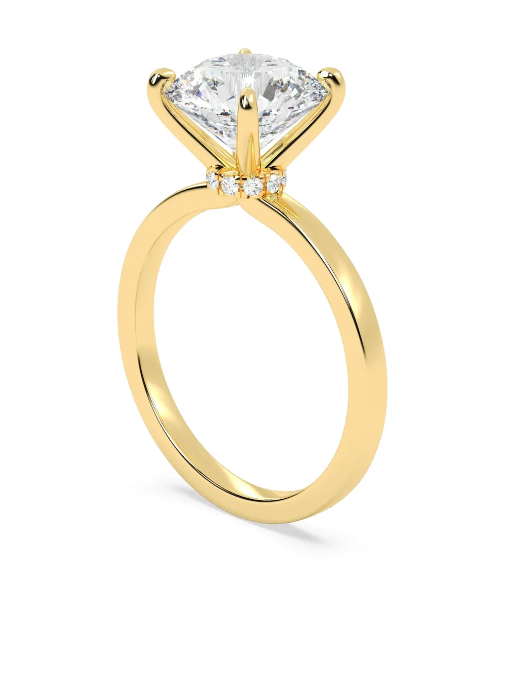 Tilla 14k Yellow Gold Lab-grown Diamond Solitaire Ring In Gold