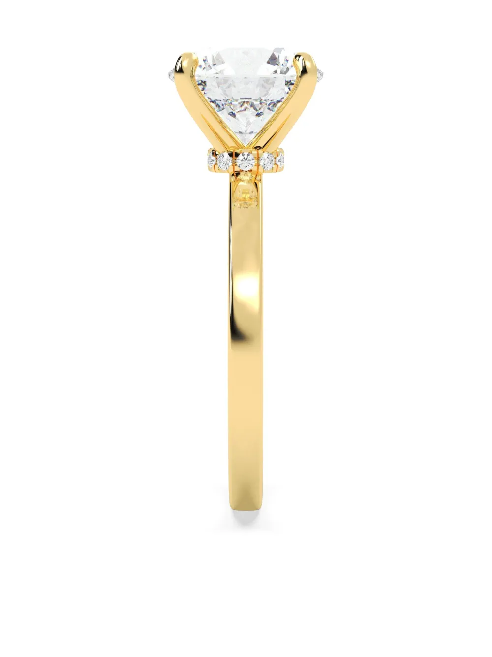 Tilla 14k Yellow Gold Lab-grown Diamond Solitaire Ring In Gold