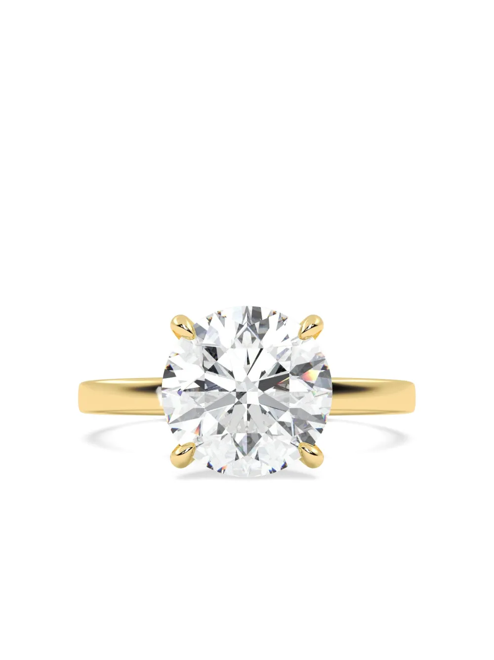 Tilla 14k Yellow Gold Lab-grown Diamond Solitaire Ring In Gold