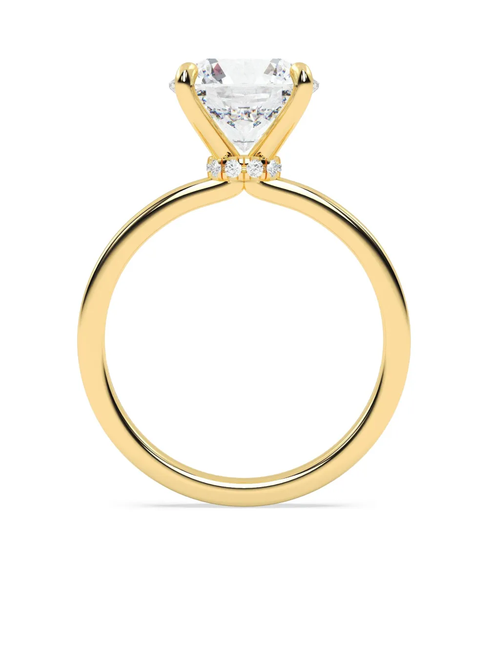 Tilla 14k Yellow Gold Lab-grown Diamond Solitaire Ring In Gold