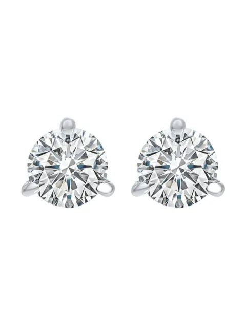 Tilla aretes en oro blanco de 14kt con diamante