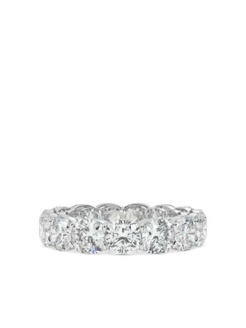 Tilla anillo de boda en oro blanco de 14kt con diamantes