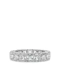 Tilla 14K white gold radiant diamond wedding band ring - Silver