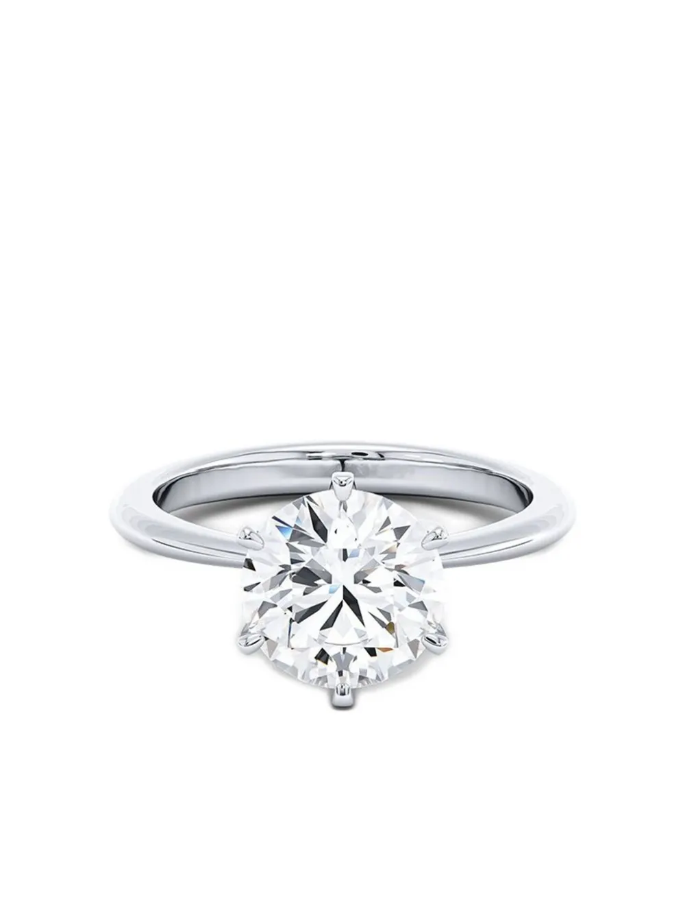 Tilla 14k White Gold Lab-grown Diamond Solitaire Ring In Metallic