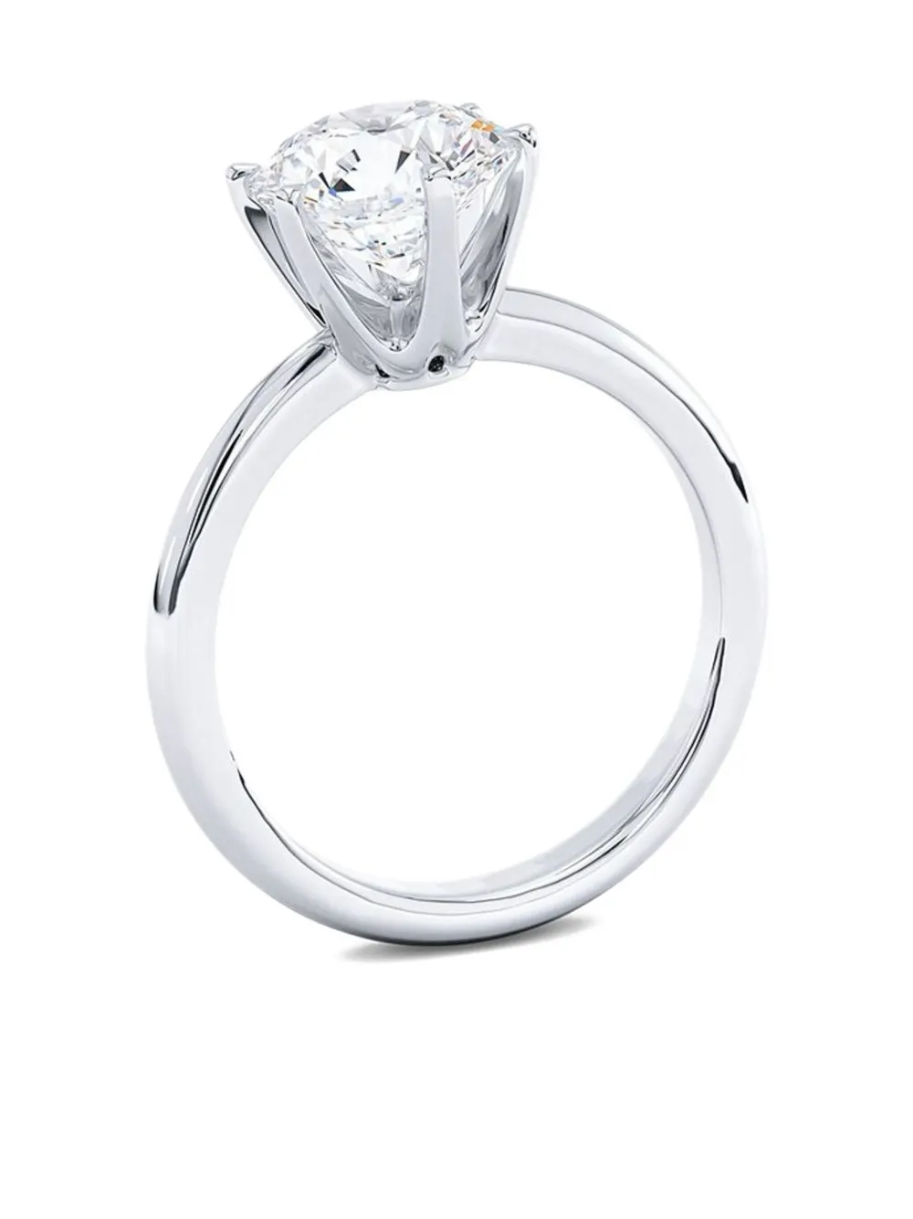 Tilla 14k White Gold Lab-grown Diamond Solitaire Ring In Metallic