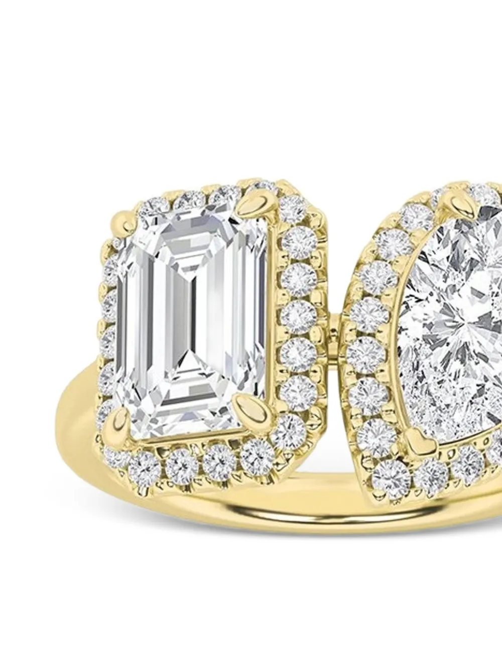 Tilla 14K yellow gold Toi et Moi diamond ring | Image 2