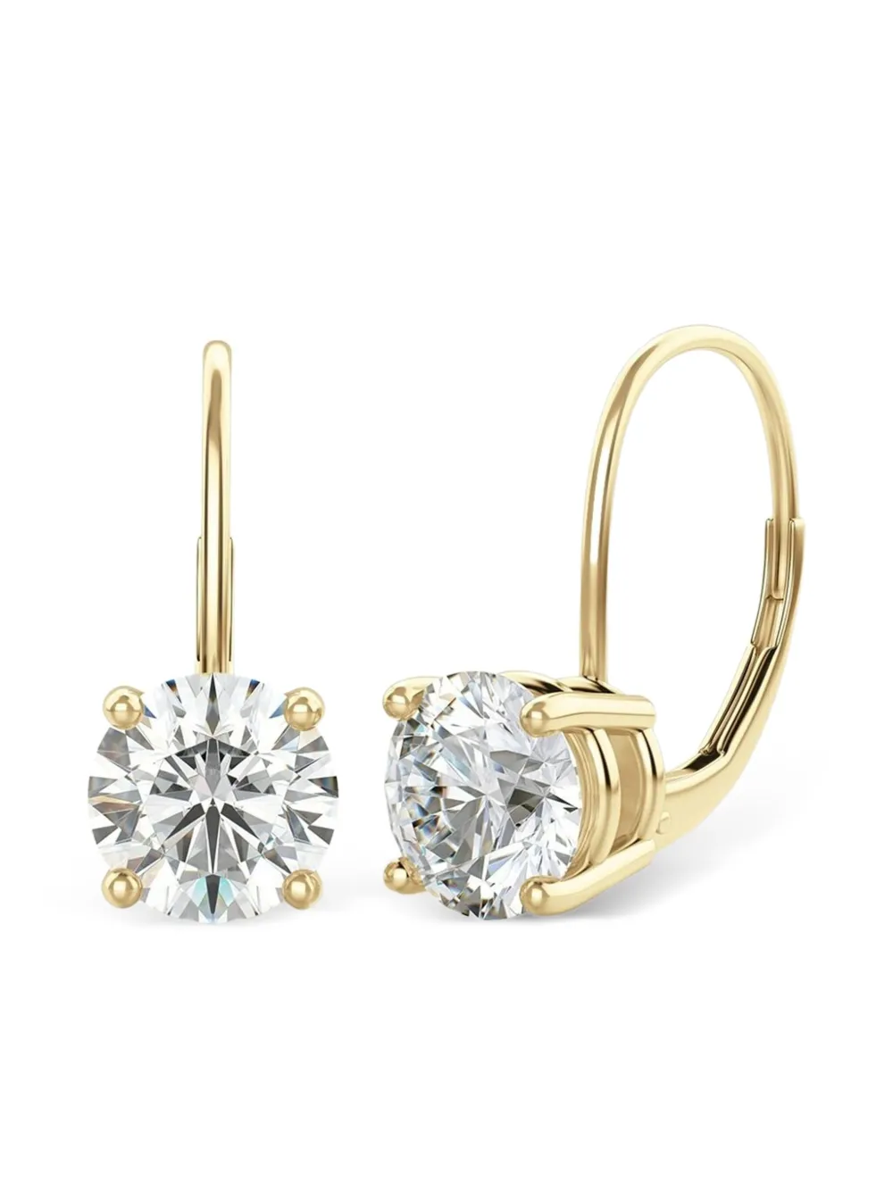 Tilla 14K yellow gold diamond earrings | Image 2