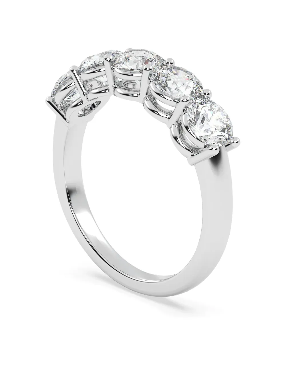 Tilla 14k White Gold Diamond Wedding Ring In Metallic