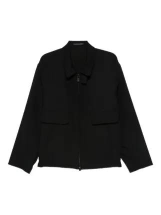 Y's シャツジャケット　ブラック Yohji Yamamoto シャツジャケット | ブラック | FARFETCH JP