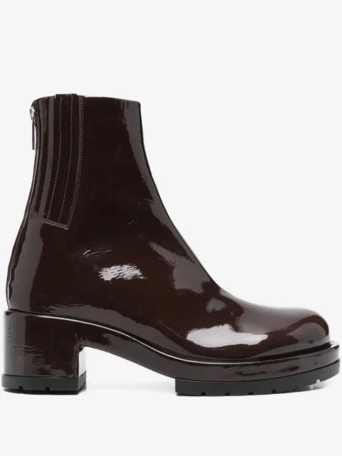 SAPIO 70mm patent-finish boots