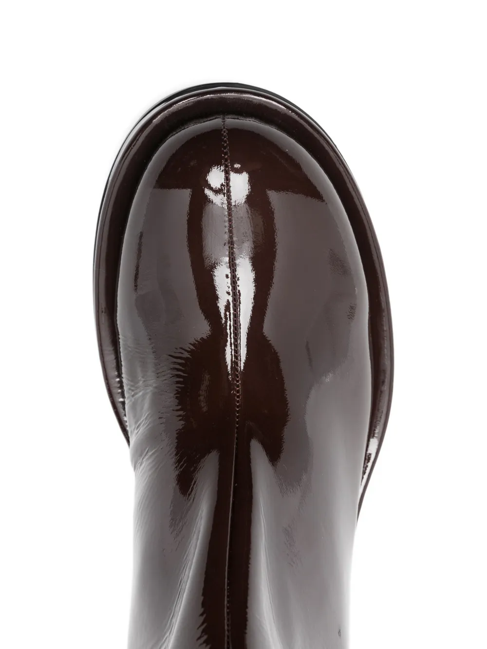 Sapio 70mm Patent-finish Boots In Brown