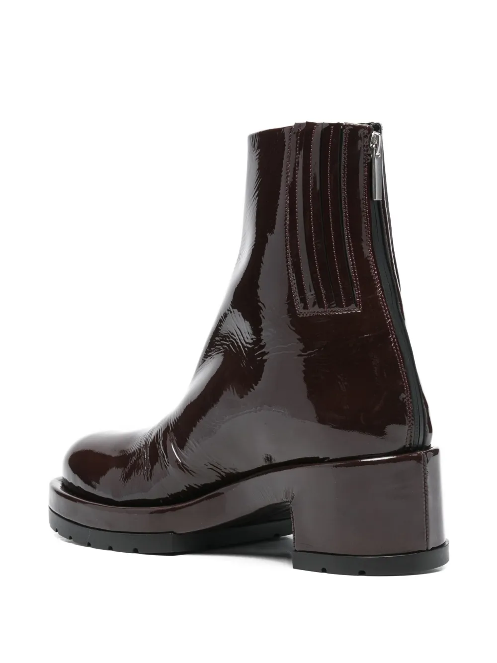 Sapio 70mm Patent-finish Boots In Brown