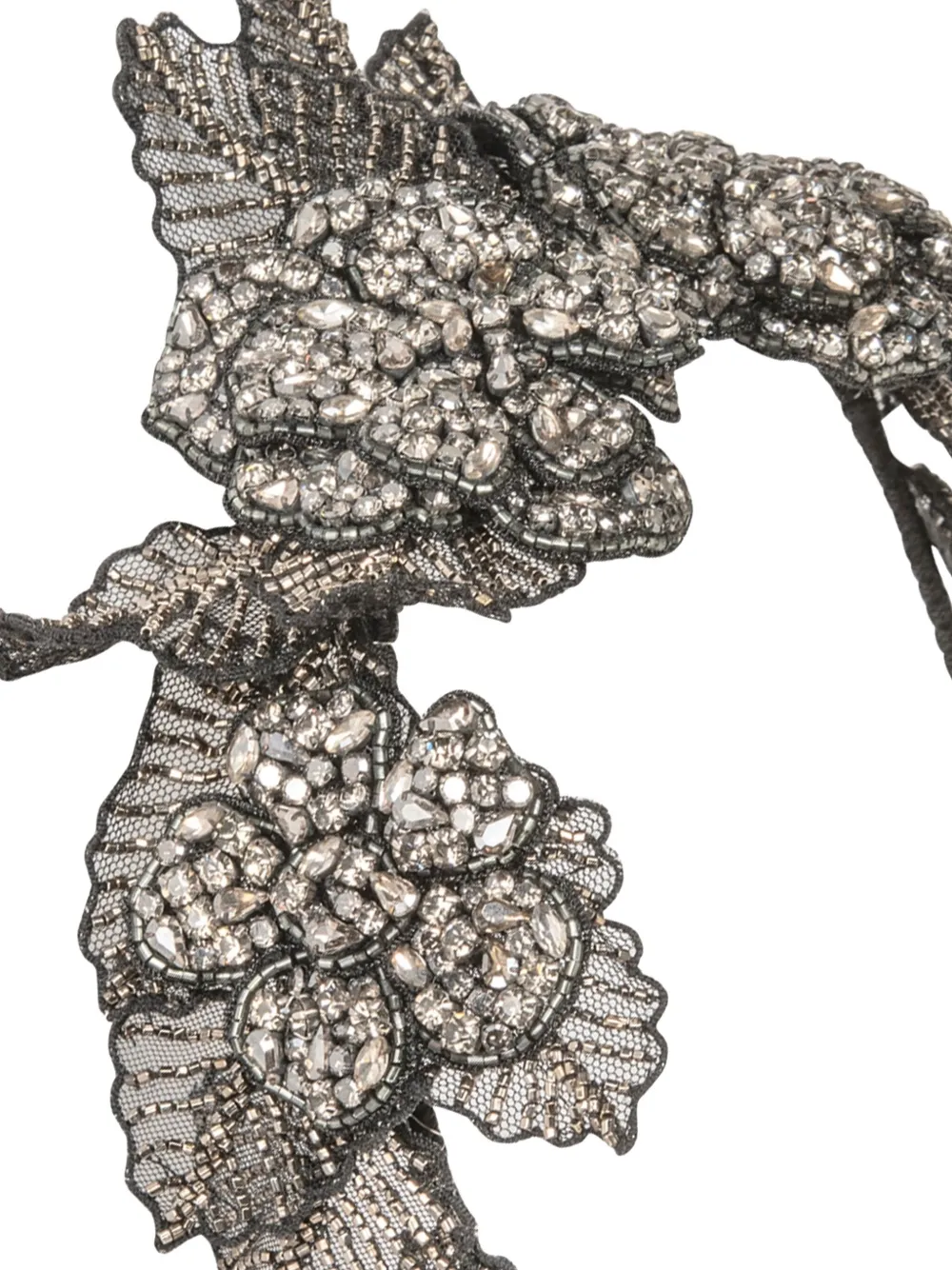 Jennifer Behr Casablanca Floral Headband In Silver