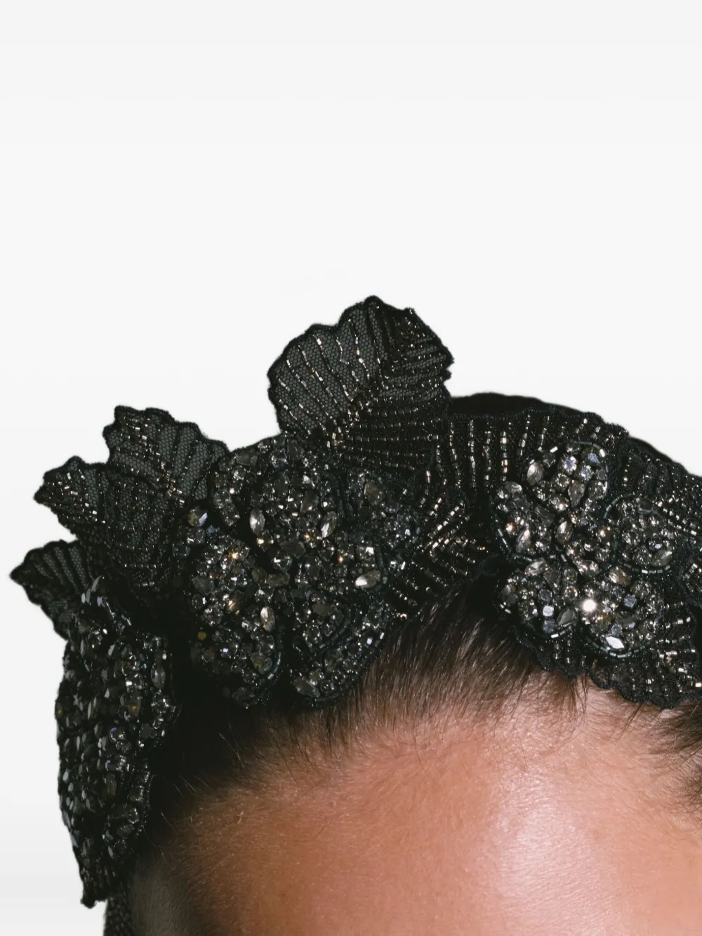 Jennifer Behr Casablanca Floral Headband In Silver