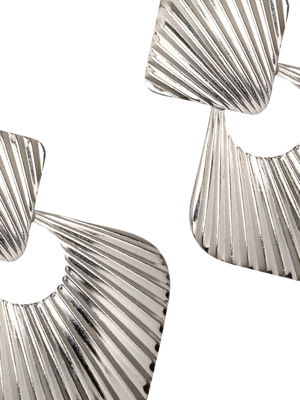 Jennifer Behr Demetra Ridged Earrings In Silver