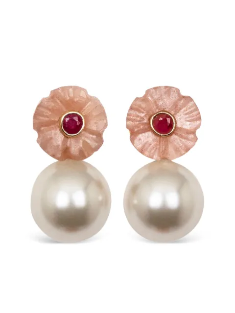 Jennifer Behr Libby flower-detail earrings