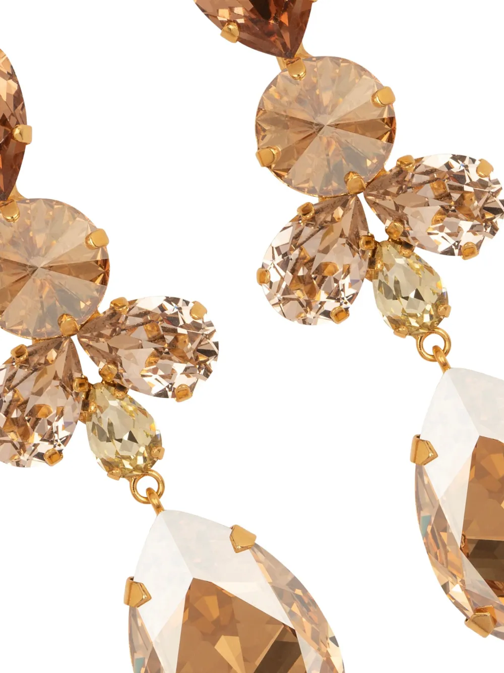 Jennifer Behr Jilian Crystal Drop Earrings In Gold