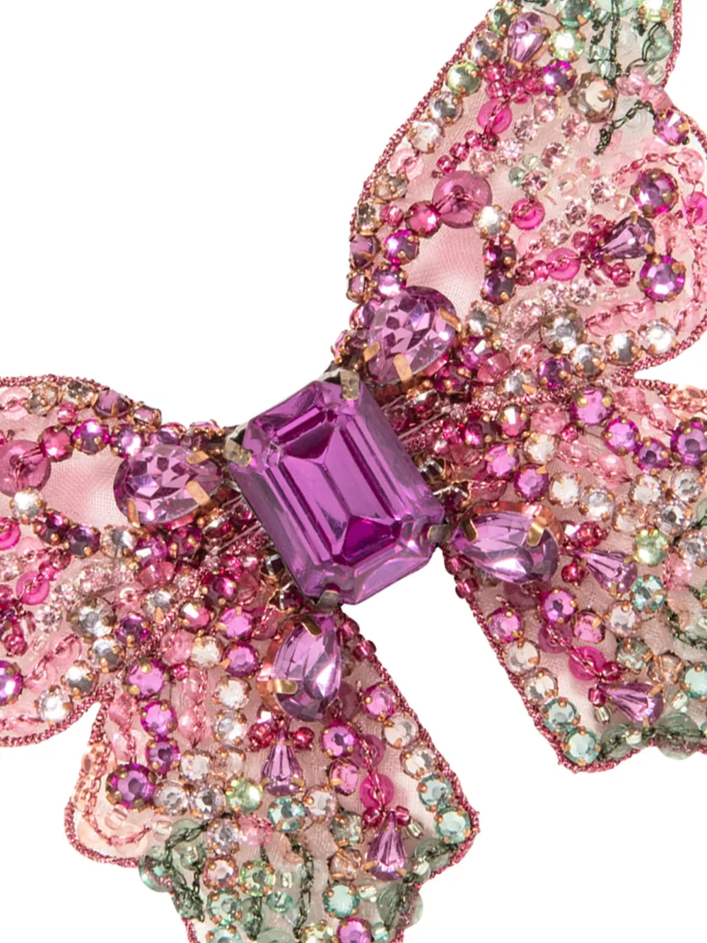 Jennifer Behr Absolem Crystal Butterfly Hair Clip In Pink